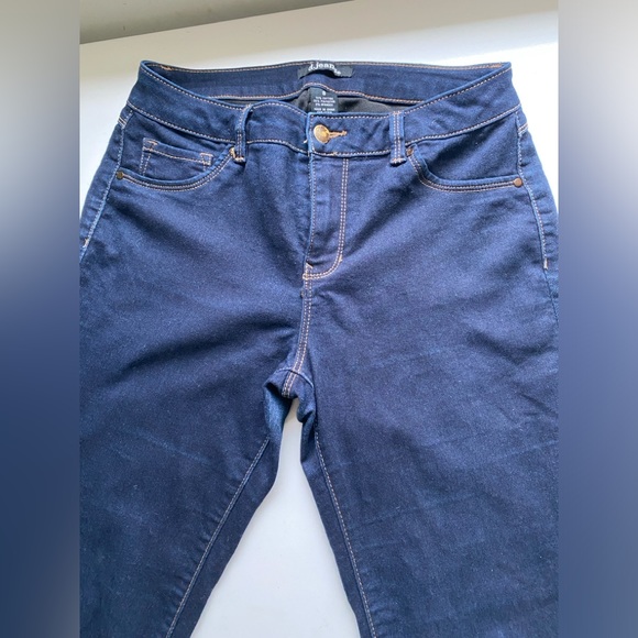 D JEANS Women's Solid Dark Blue Color Skinny Jeans Size 8 - Picture 5 of 7